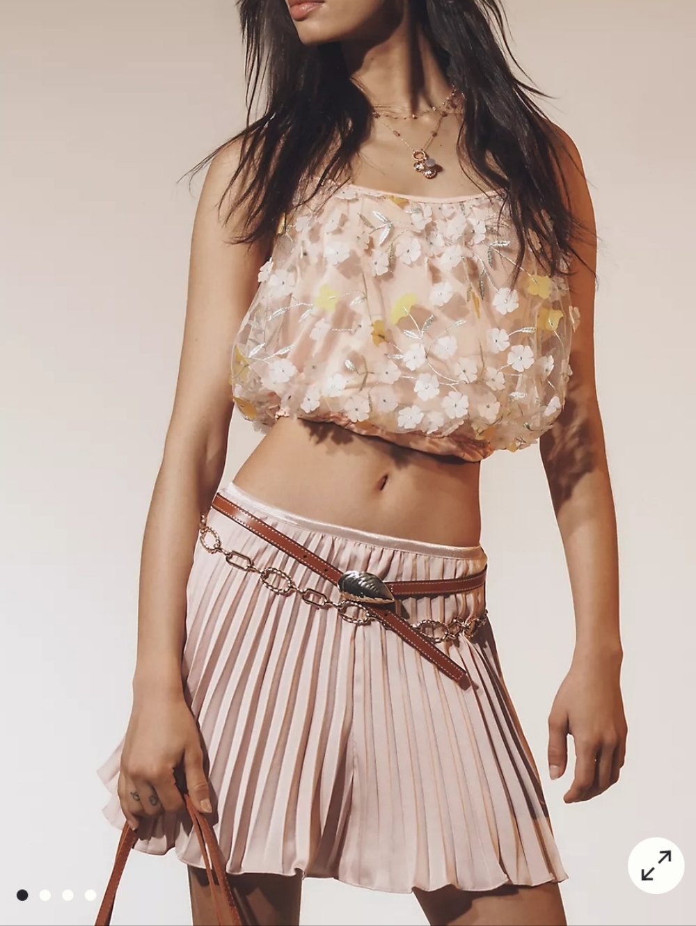By ANTHRO silky Plisse Shorts